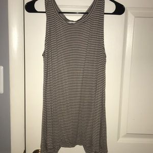 Old Navy mauve and black stripe tank!